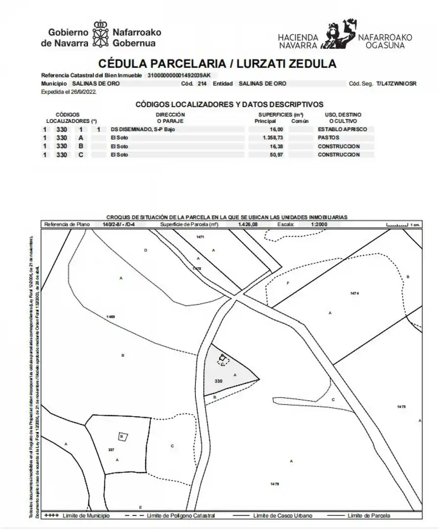 Land for sale in Salinas de Oro / Jaitz