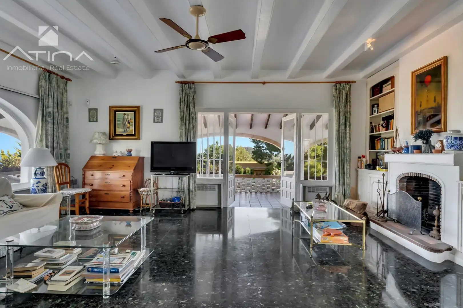 Sala de estar de Casa o chalet en venta en Jávea / Xàbia con Jardín privado, Terraza y Piscina