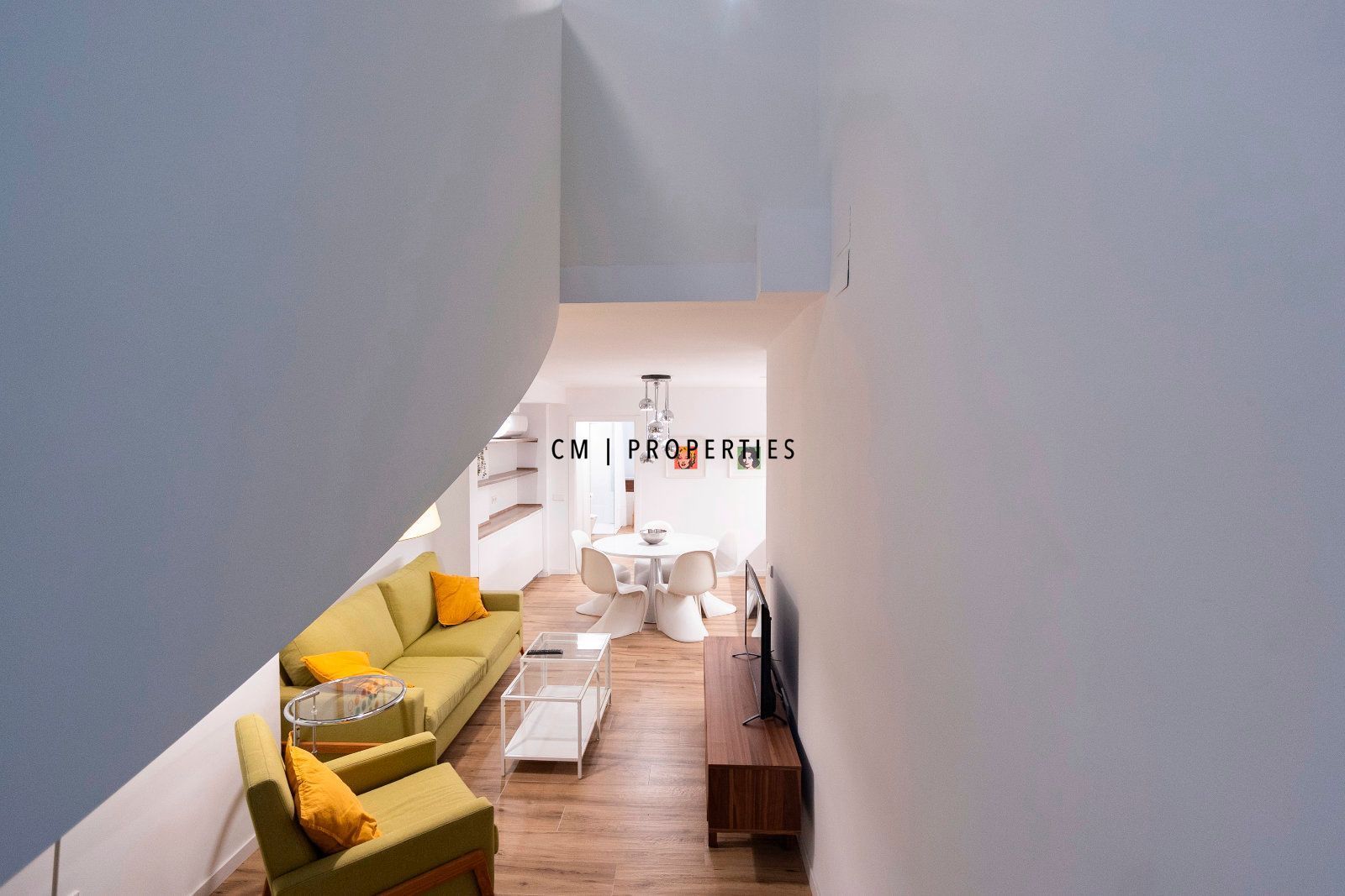 Wohnzimmer von Maisonette zur Miete in  Valencia Capital mit Klimaanlage, Heizung und Terrasse