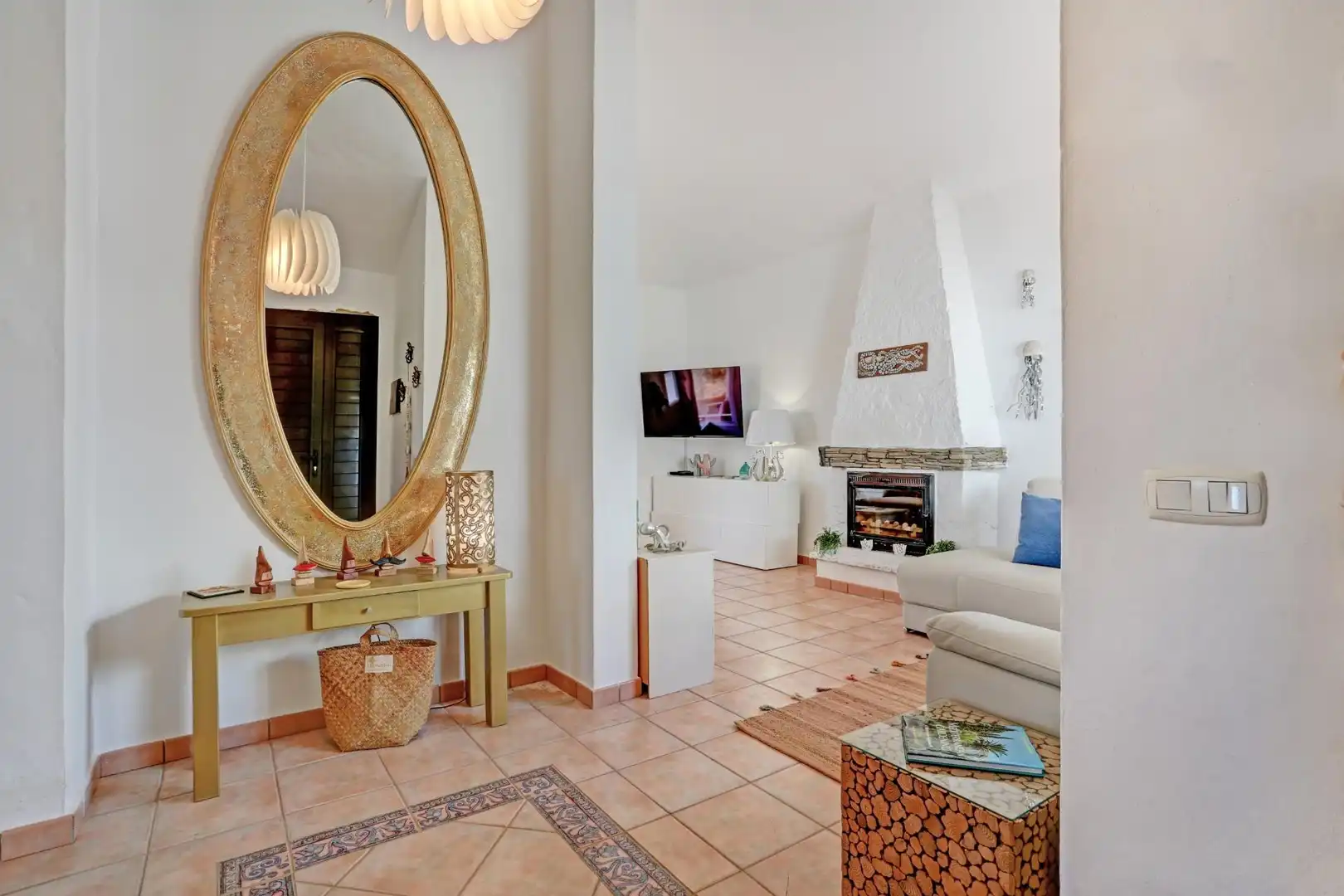 Sala d'estar de Casa o xalet en venda en La Oliva amb Jardí privat, Terrassa i Traster