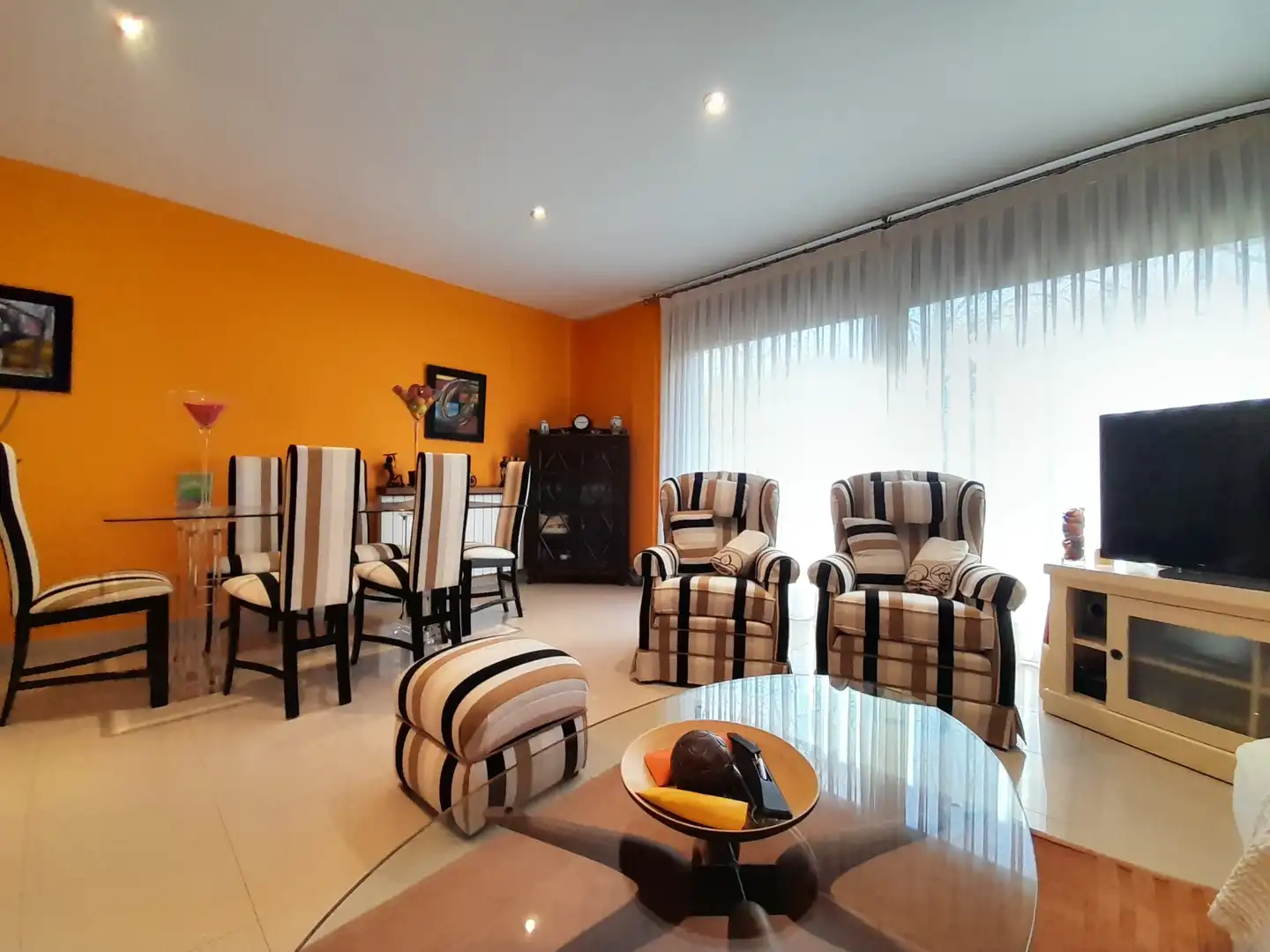 Living room of Detached homes for sale in Olot  with Heating, Terrace and Furnished
