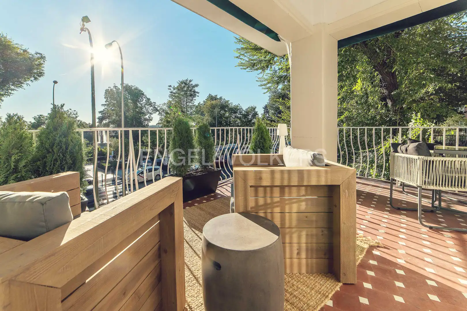 Terraza de Piso de alquiler en Madrid con Aire acondicionado, Calefacción y Parquet