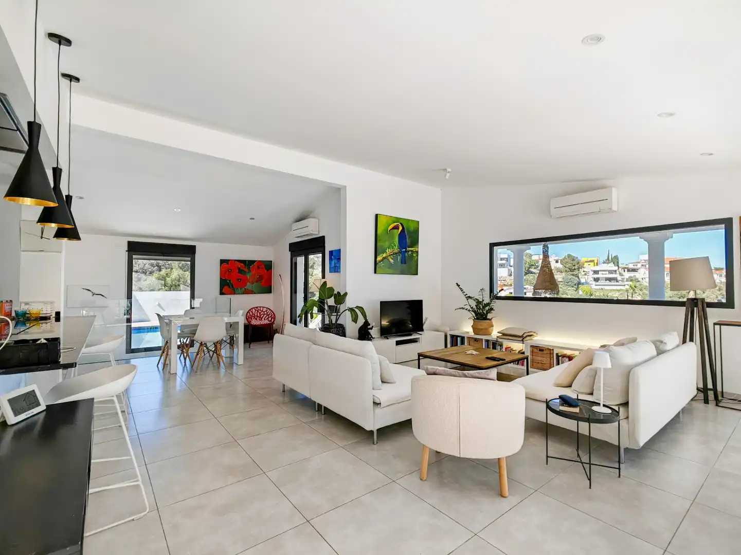 Living room of Houses for sale in Dénia  with Air Conditioner, Private garden and Terrace