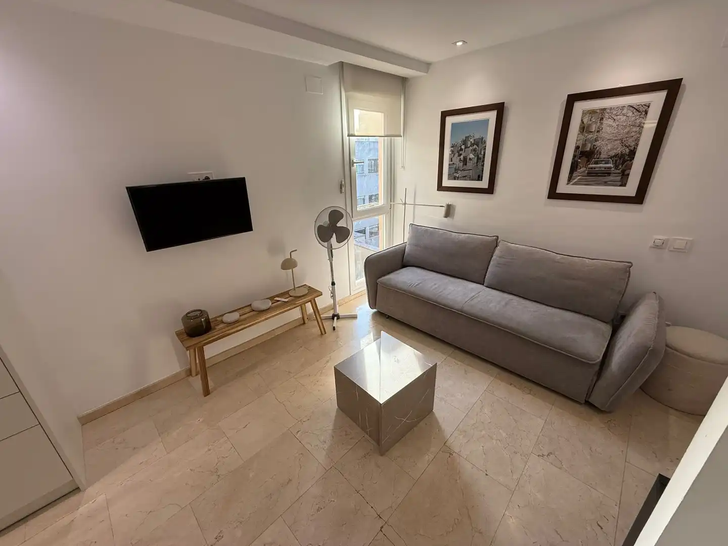 Sala d'estar de Apartament de lloguer en Madrid amb Calefacció, Moblat i Forn