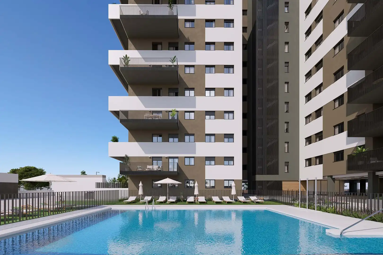 Pis d'obra nova amb piscina en venda a Avenida de El Greco 48