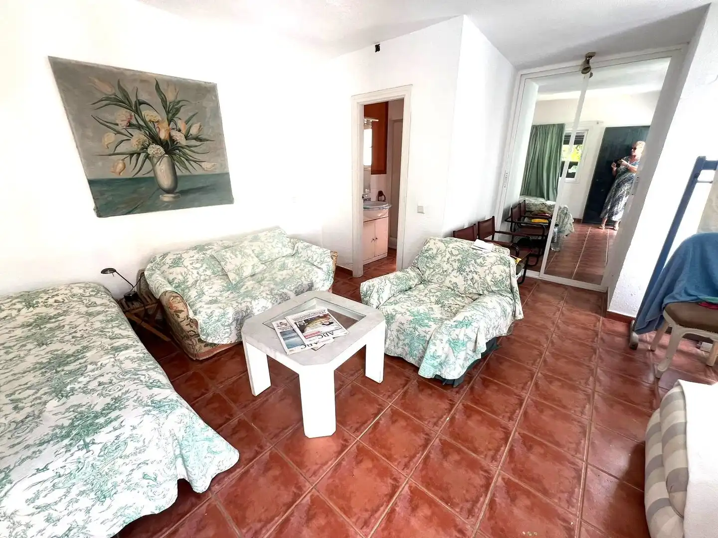 Sala d'estar de Casa o xalet en venda en Mijas amb Aire condicionat, Terrassa i Piscina