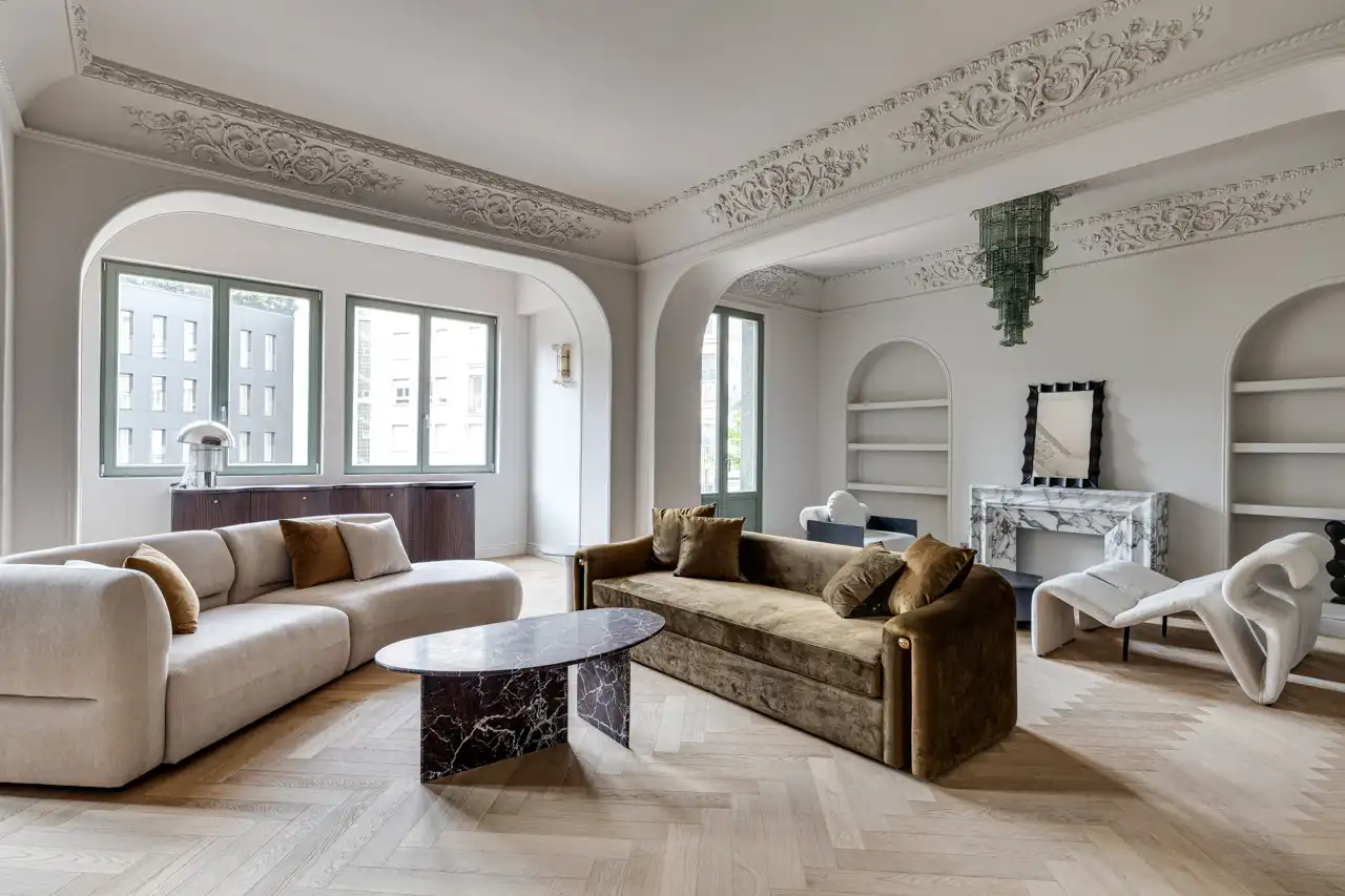 Wohnzimmer von Wohnungen zum Verkauf in Barcelona mit Klimaanlage, Heizung und Parkett