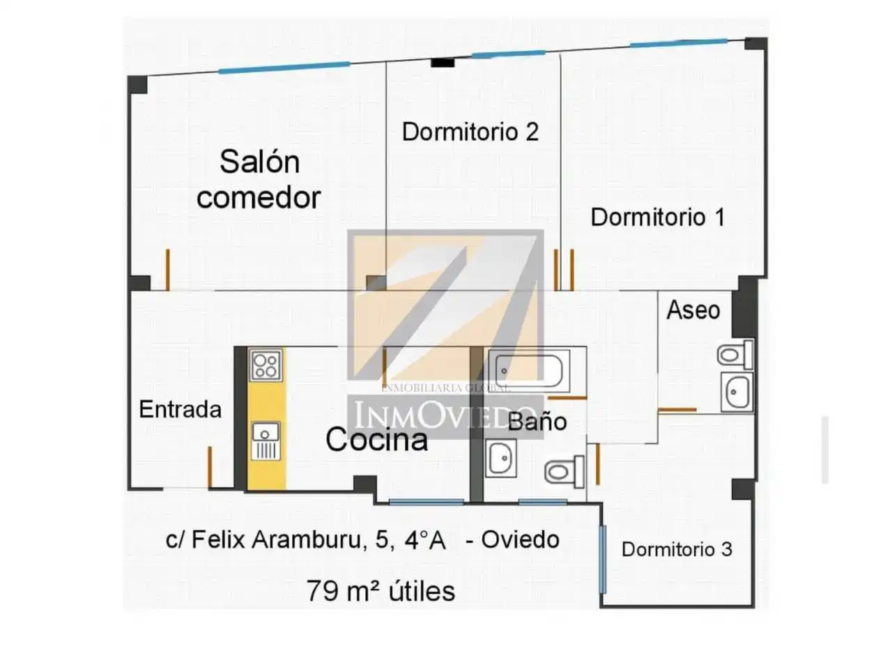 Wohnung zur Miete in Oviedo  mit Heizung