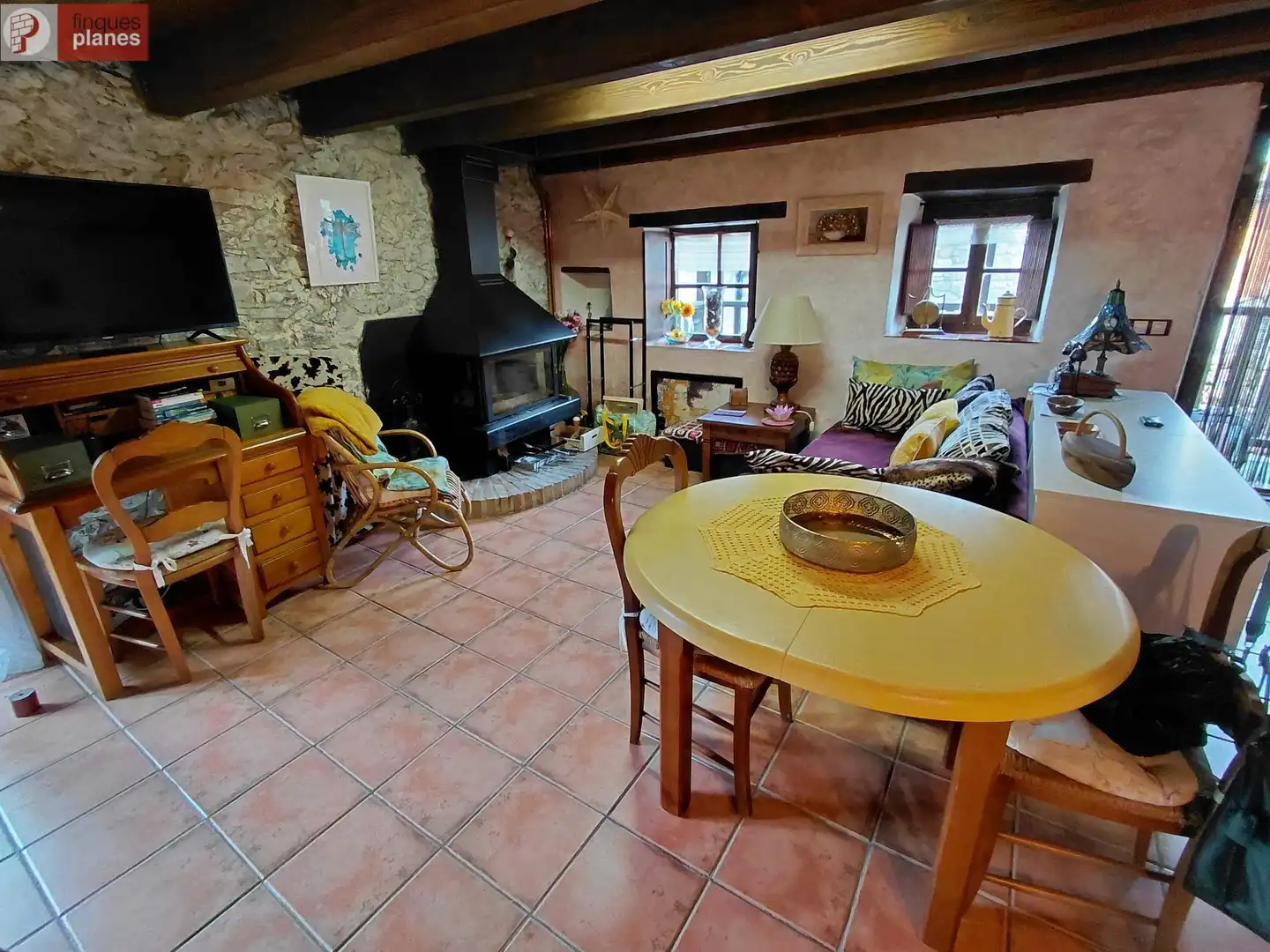Living room of Country homes for sale in Arsèguel  with Air Conditioner and Terrace