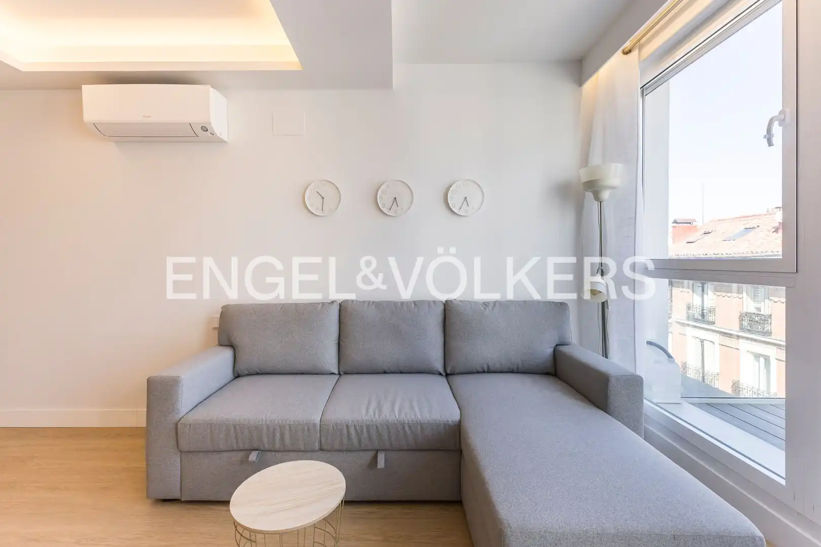 Wohnzimmer von Wohnung zur Miete in Madrid mit Klimaanlage, Heizung und Terrasse