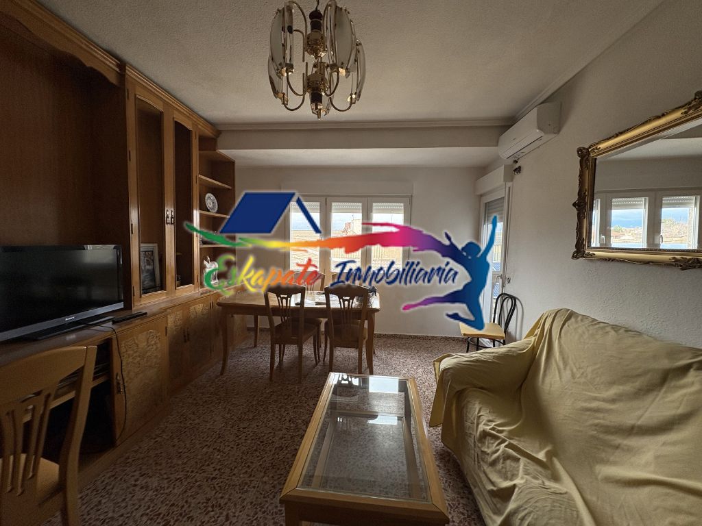 Living room of Flat for sale in Villacañas  with Air Conditioner, Terrace and Furnished