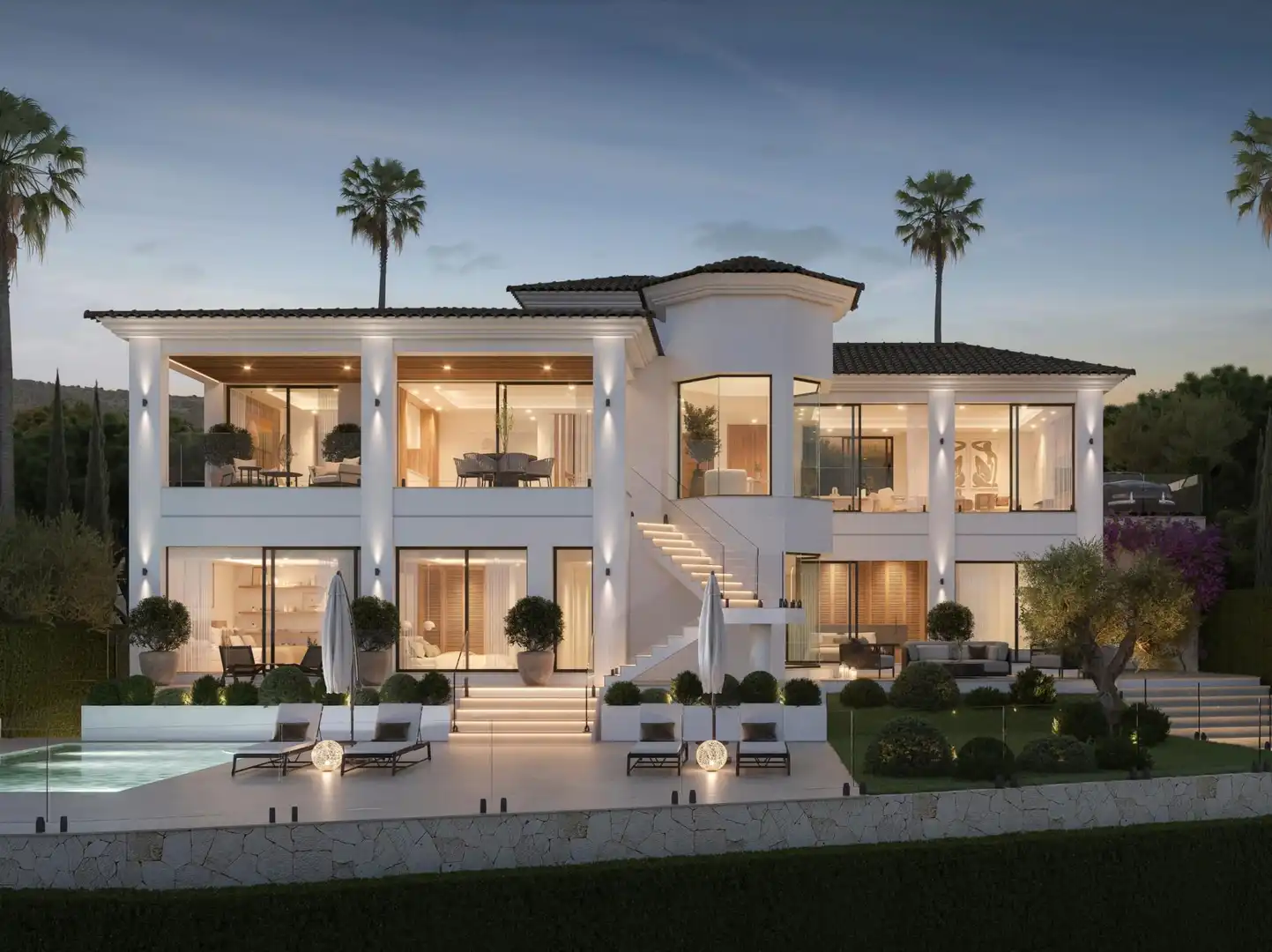 Vista exterior de Casa o xalet en venda en Marbella amb Calefacció, Jardí privat i Terrassa