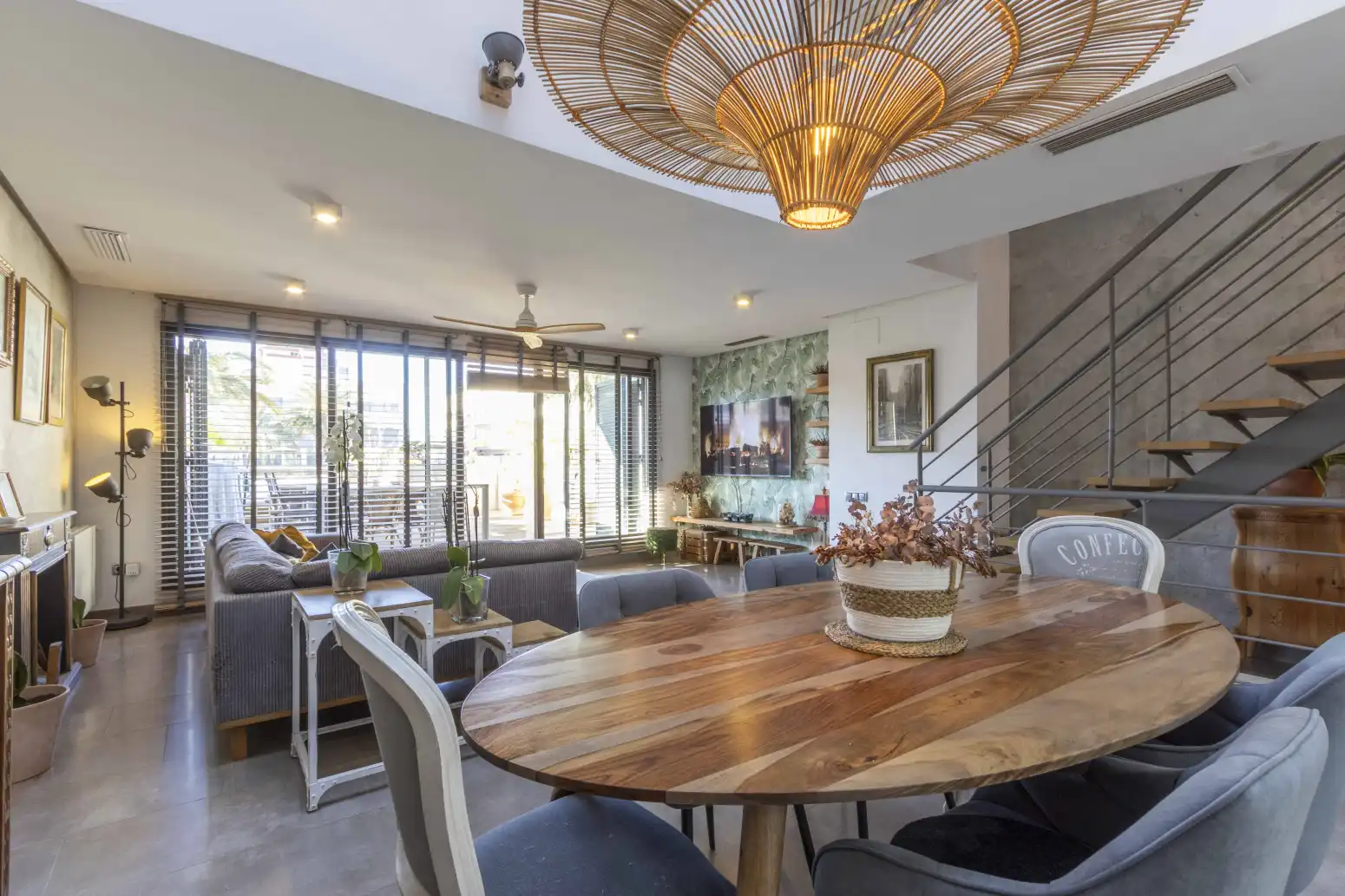 Dining room of Houses for sale in La Pobla de Farnals  with Air Conditioner, Heating and Private garden