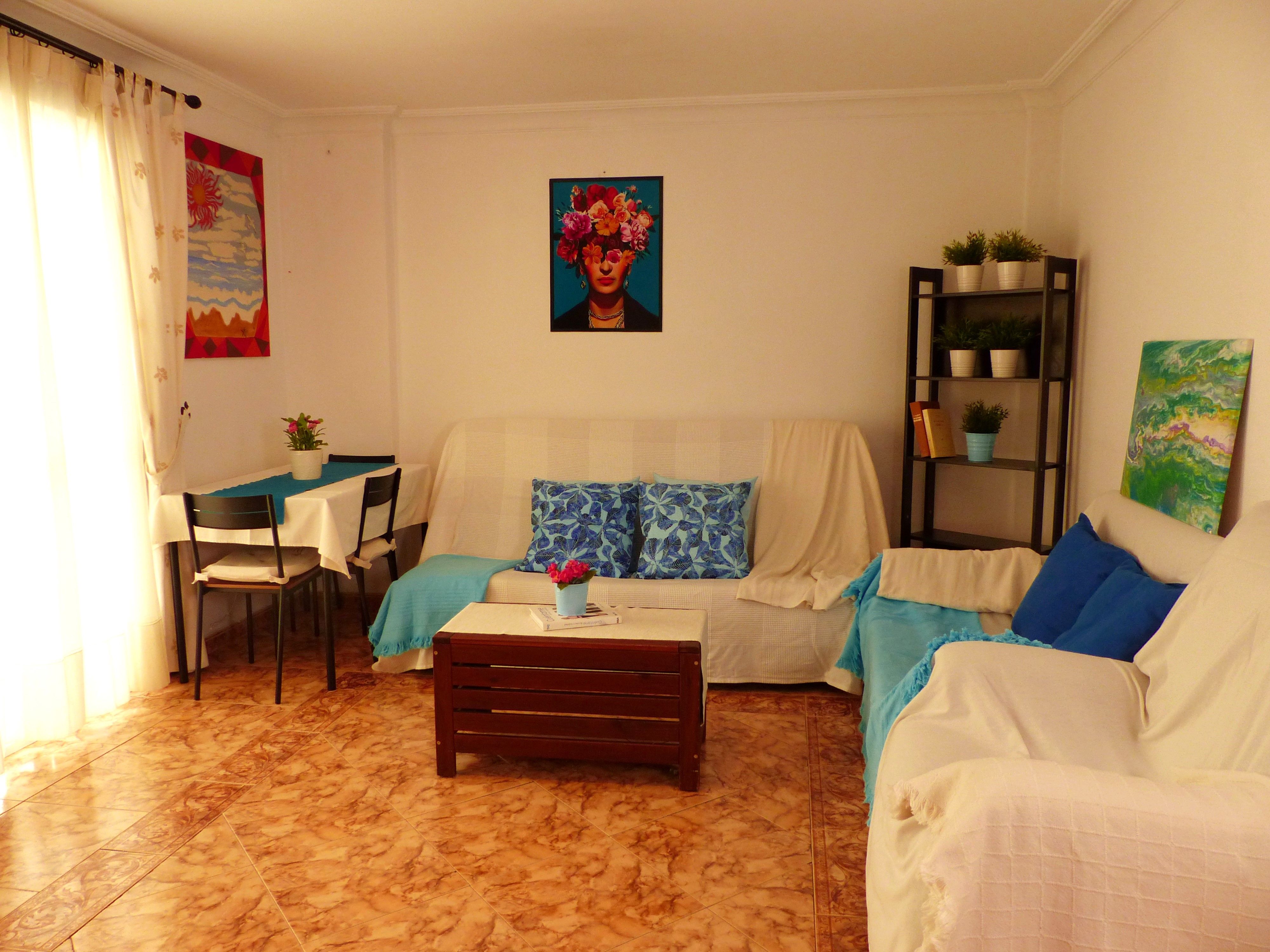 Sala d'estar de Pis en venda en Chipiona amb Aire condicionat, Moblat i Balcó