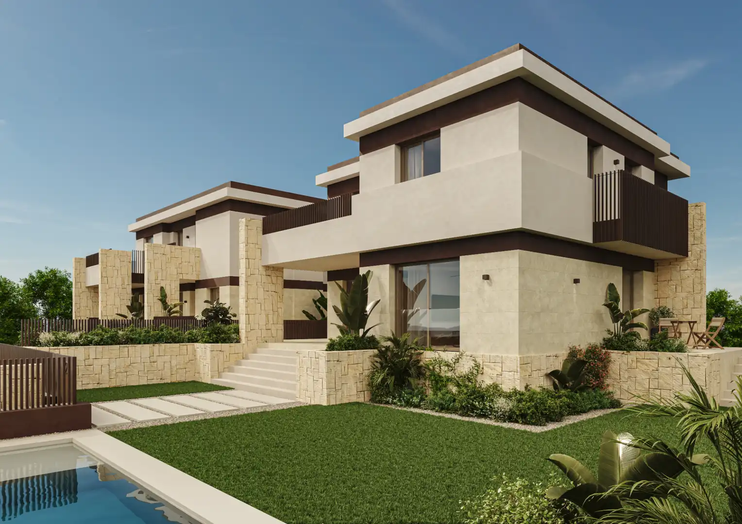 Villa di nuova costruzione con giardino in vendita a Calle Río Sil 1449