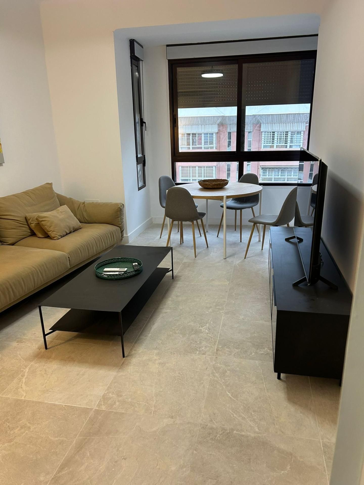 Sala de estar de Piso de alquiler en  Murcia Capital con Amueblado y Balcón