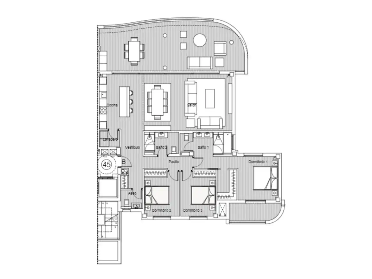 Apartamento con piscina en venta en El Higuerón, imagen 3