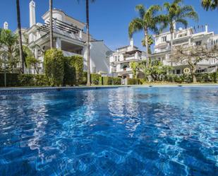 Exterior view of Flat for sale in Marbella  with Air Conditioner, Private garden and Terrace