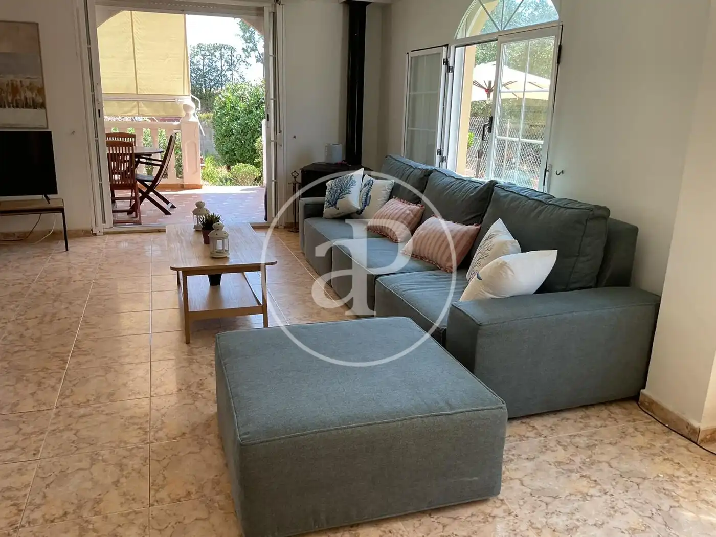 Sala de estar de Casa o chalet de alquiler en Tavernes de la Valldigna con Calefacción, Terraza y Amueblado