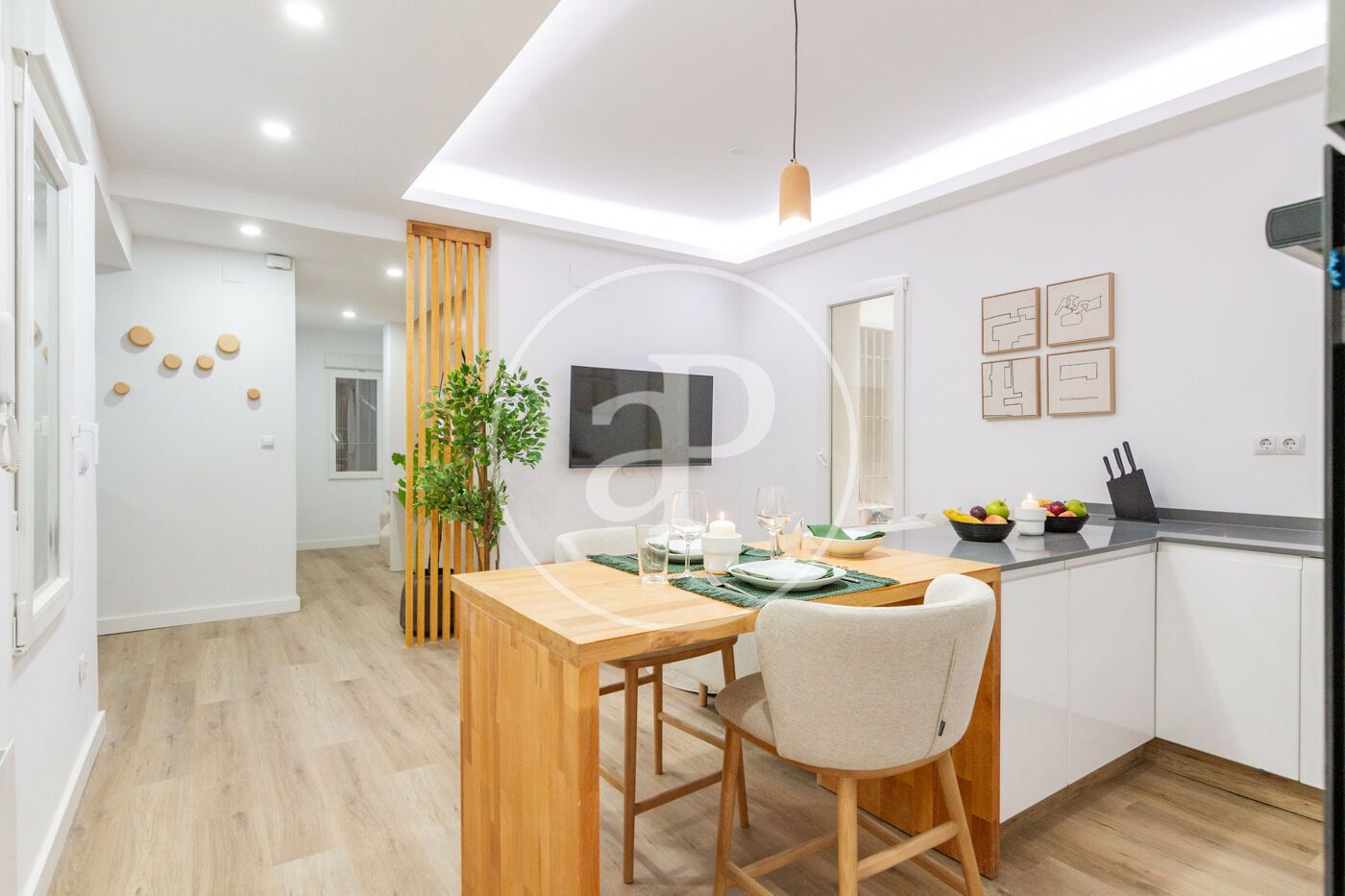Kitchen of Flat for sale in  Madrid Capital  with Air Conditioner, Heating and Terrace