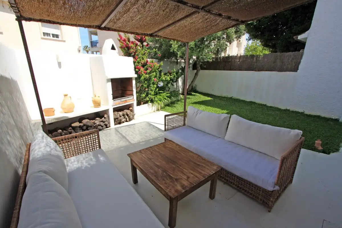 Terraza de Casa adosada en venta en Dénia con Jardín privado y Alarma