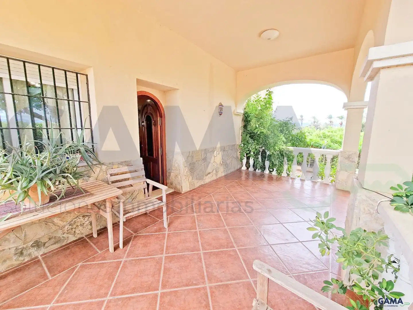 Terraza de Casa o chalet en venta en La Pobla Llarga con Aire acondicionado y Piscina