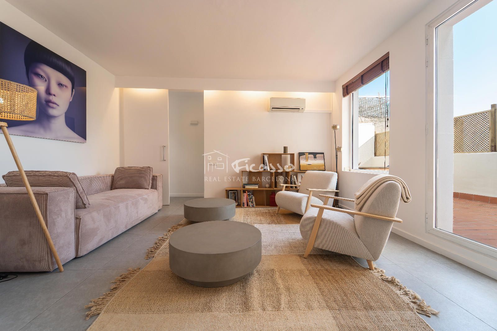 Living room of Attic to rent in  Barcelona Capital  with Air Conditioner, Heating and Terrace