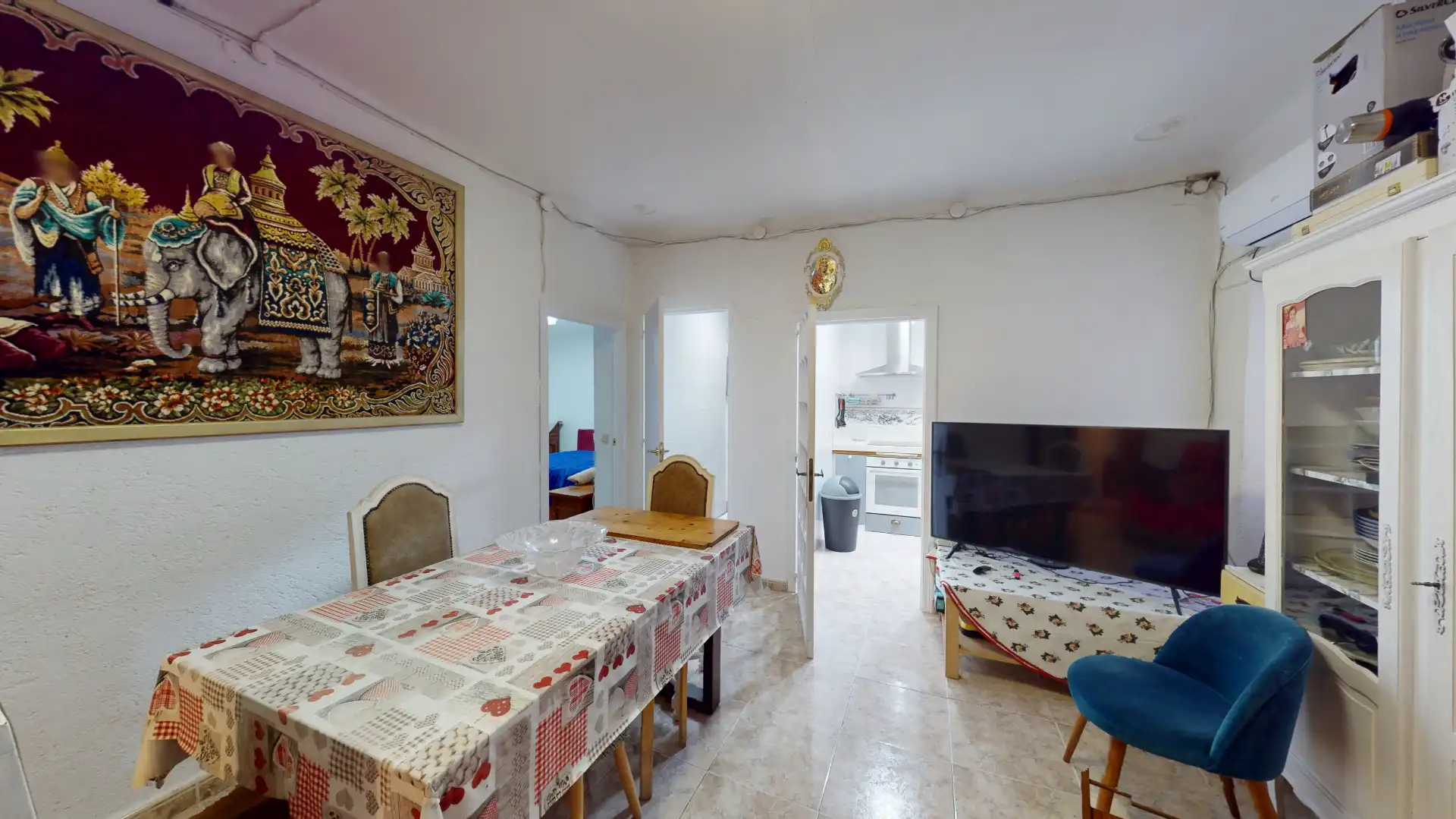 Esszimmer von Einfamilien-Reihenhaus zum Verkauf in Onil mit Klimaanlage und Balkon