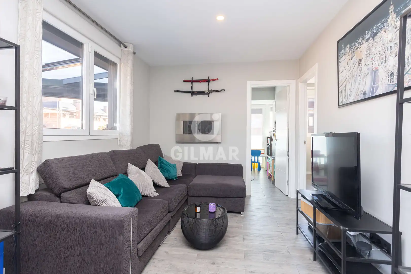 Living room of Attic for sale in Madrid  with Heating, Private garden and Storage room