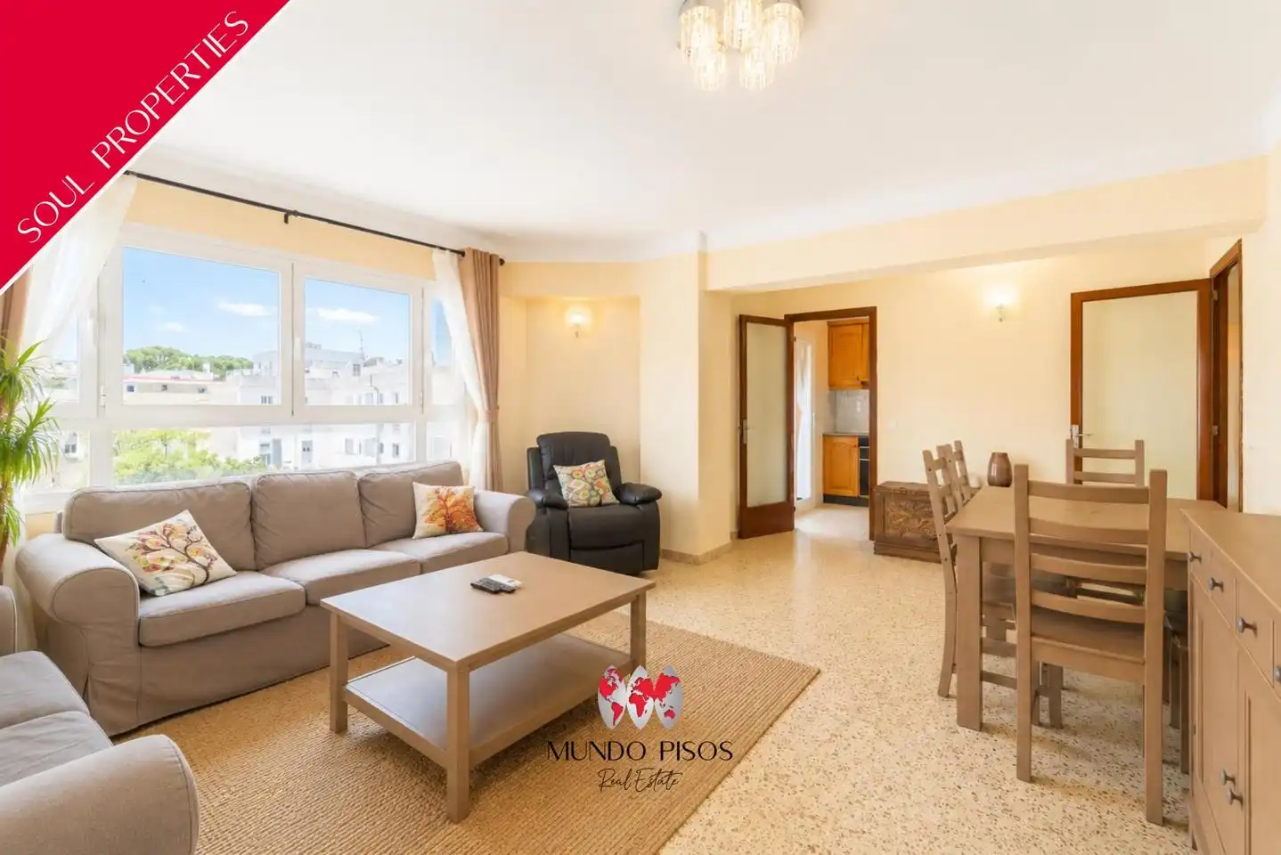 Wohnzimmer von Wohnung zum Verkauf in  Palma de Mallorca mit Klimaanlage, Heizung und Abstellraum