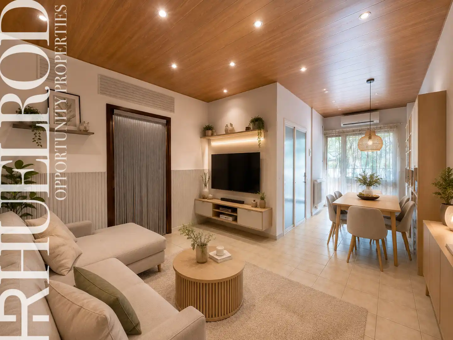 Wohnzimmer von Wohnung zum Verkauf in Barcelona mit Klimaanlage, Heizung und Möbliert