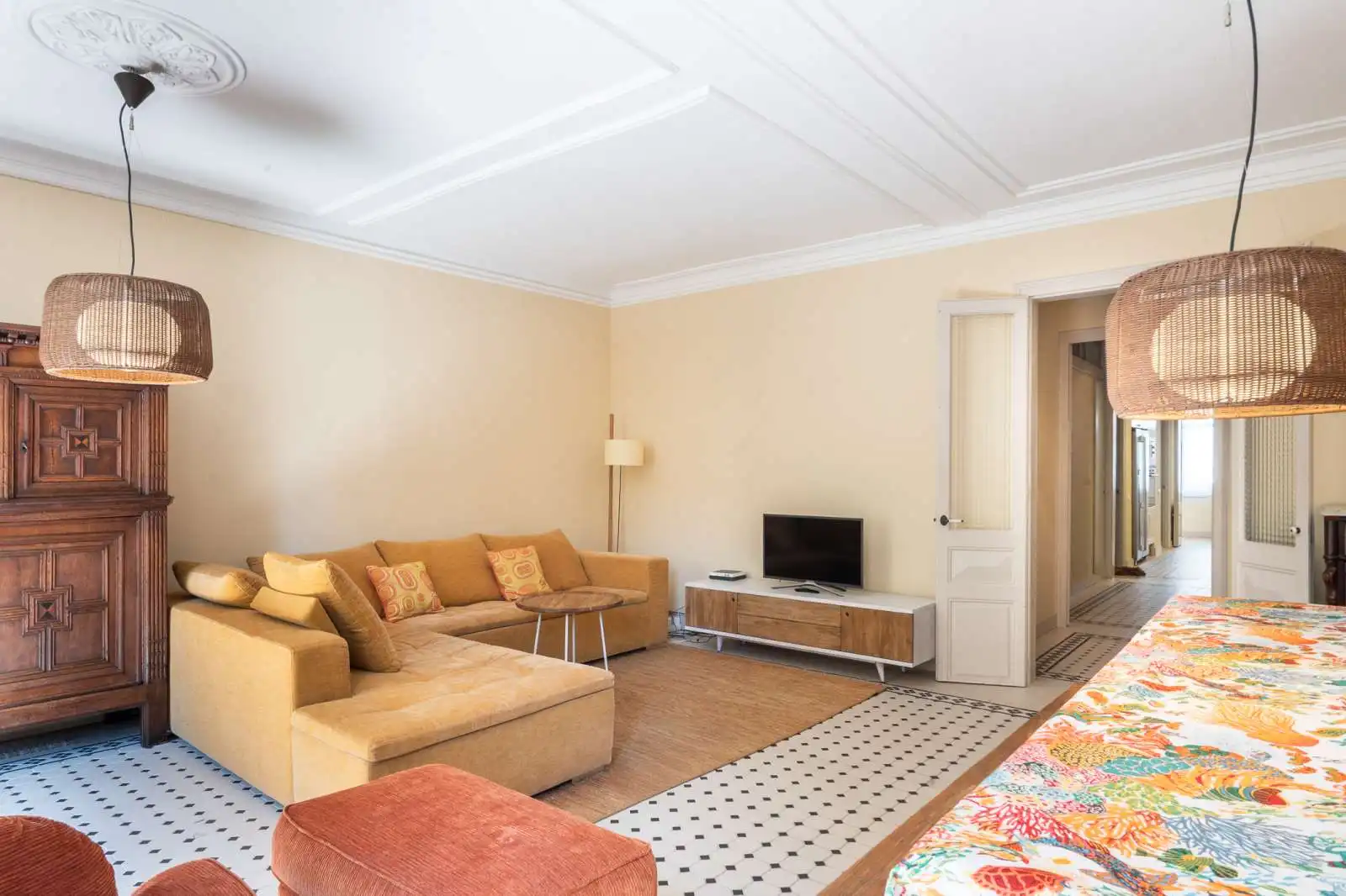 Sala de estar de Apartamento para compartir en Barcelona con Aire acondicionado, Calefacción y Terraza