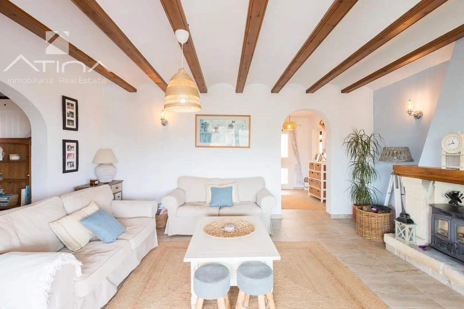 Sala de estar de Casa o chalet en venta en Jávea / Xàbia con Aire acondicionado, Calefacción y Jardín privado