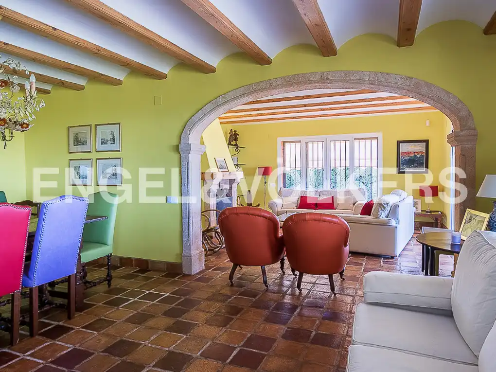 Wohnzimmer von Haus oder Chalet zur Miete in Jávea / Xàbia mit Klimaanlage, Heizung und Privatgarten
