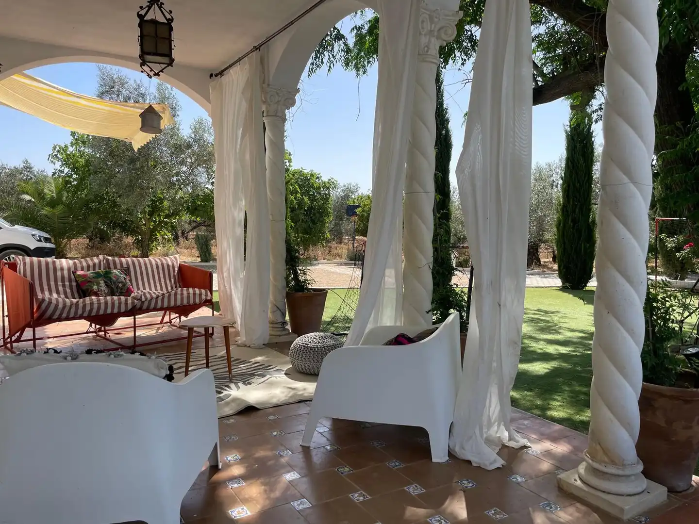 Terraza de Finca rústica en venta en Puente Genil con Aire acondicionado, Jardín privado y Terraza