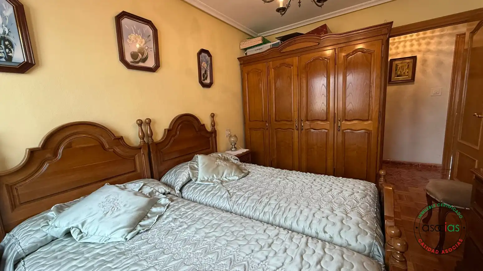 Bedroom of Flat for sale in Aller  with Heating, Parquet flooring and Storage room