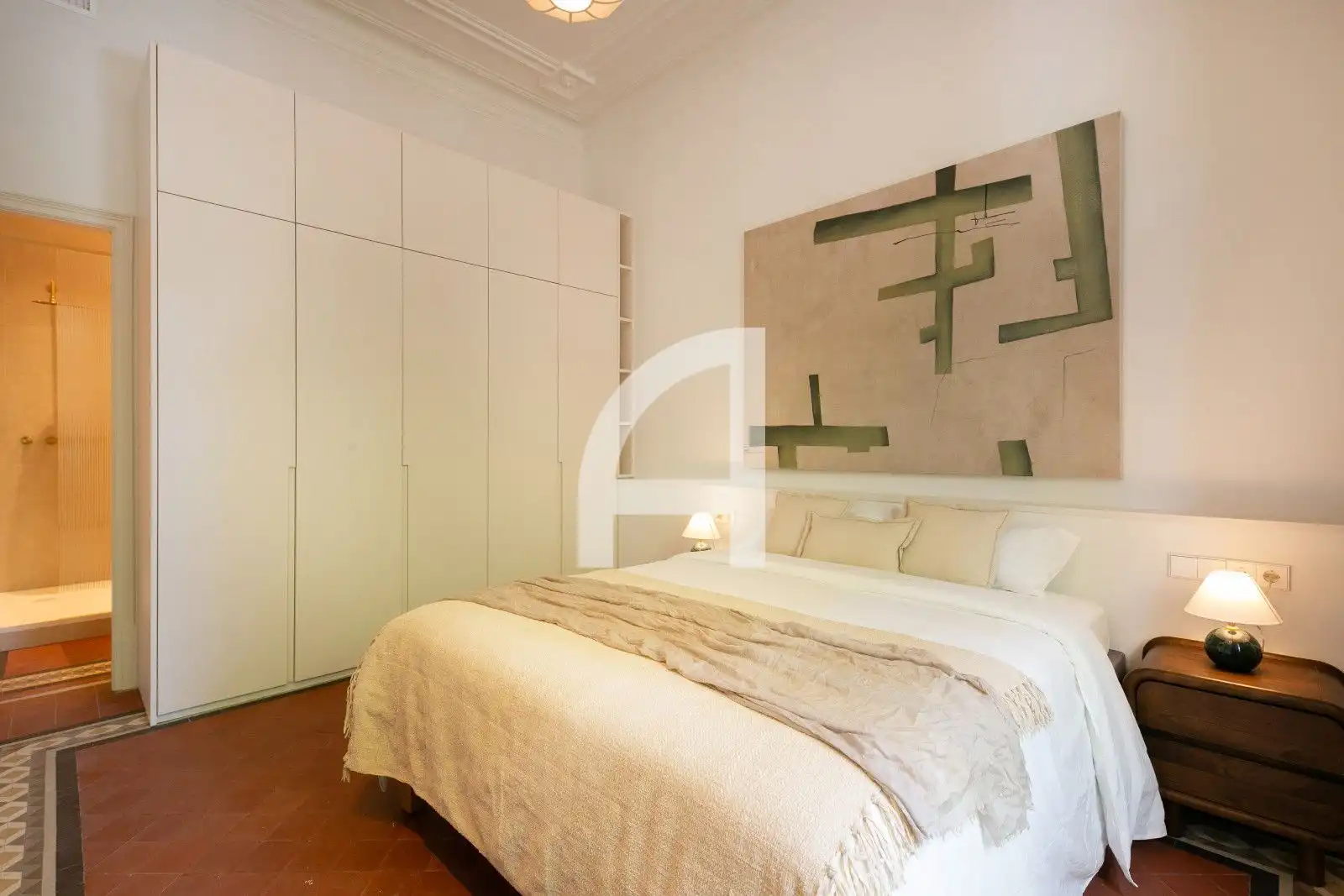Bedroom of Flat for rent in Barcelona  with Air Conditioner, Heating and Parquet flooring