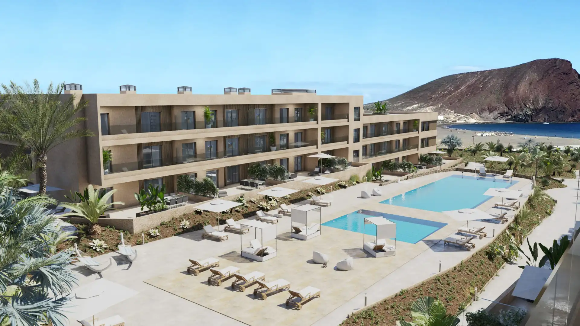 Schlafzimmer von Wohnung zum Verkauf in Granadilla de Abona mit Klimaanlage, Privatgarten und Terrasse