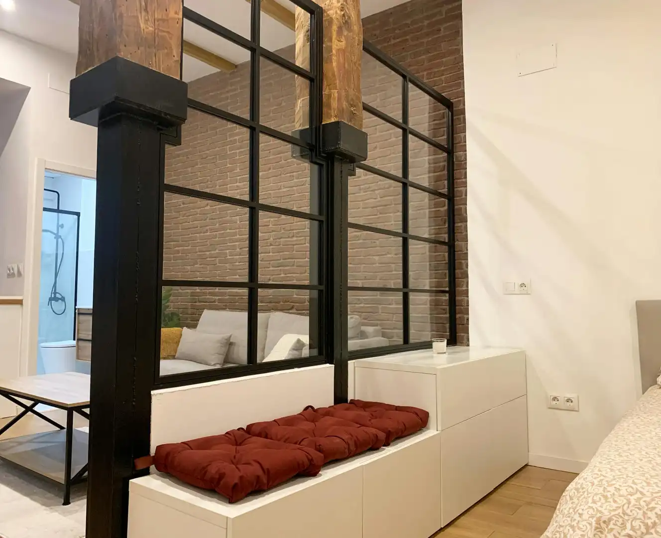Sala d'estar de Pis de lloguer en Madrid amb Aire condicionat, Calefacció i Moblat