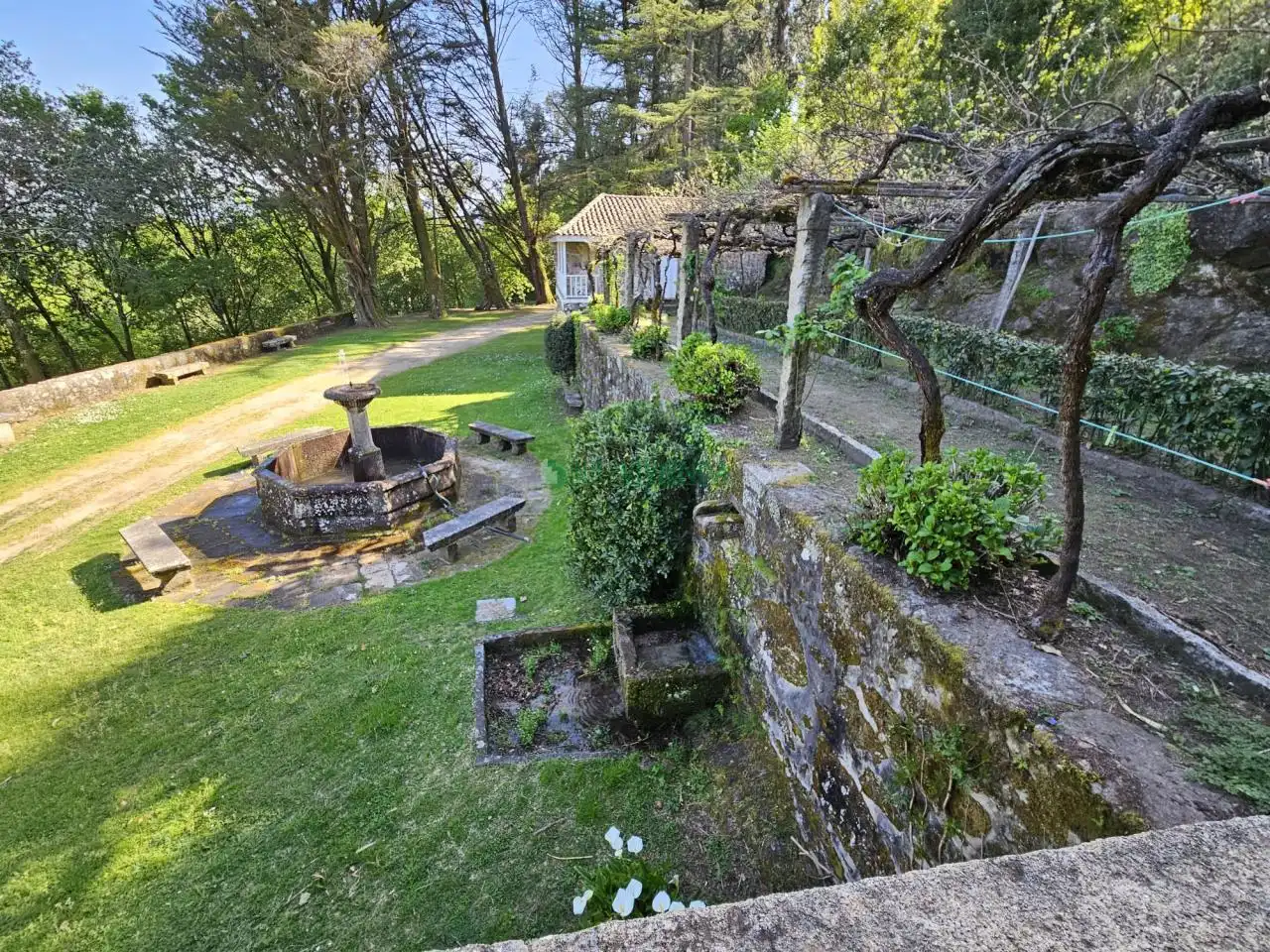 Jardín de Finca rústica en venta en A Cañiza   con Calefacción, Jardín privado y Terraza
