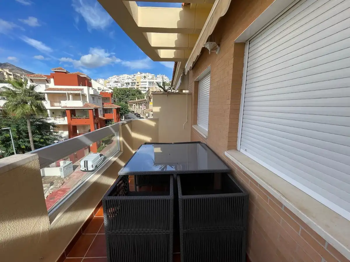 Terrasse von Dachboden zum Verkauf in Benalmádena mit Klimaanlage, Möbliert und Gemeinschaftspool