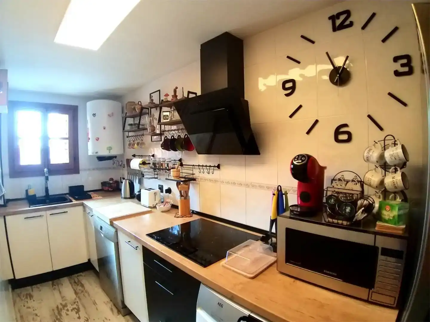 Cuina de Apartament de lloguer en Alboraya amb Aire condicionat, Parquet i Moblat