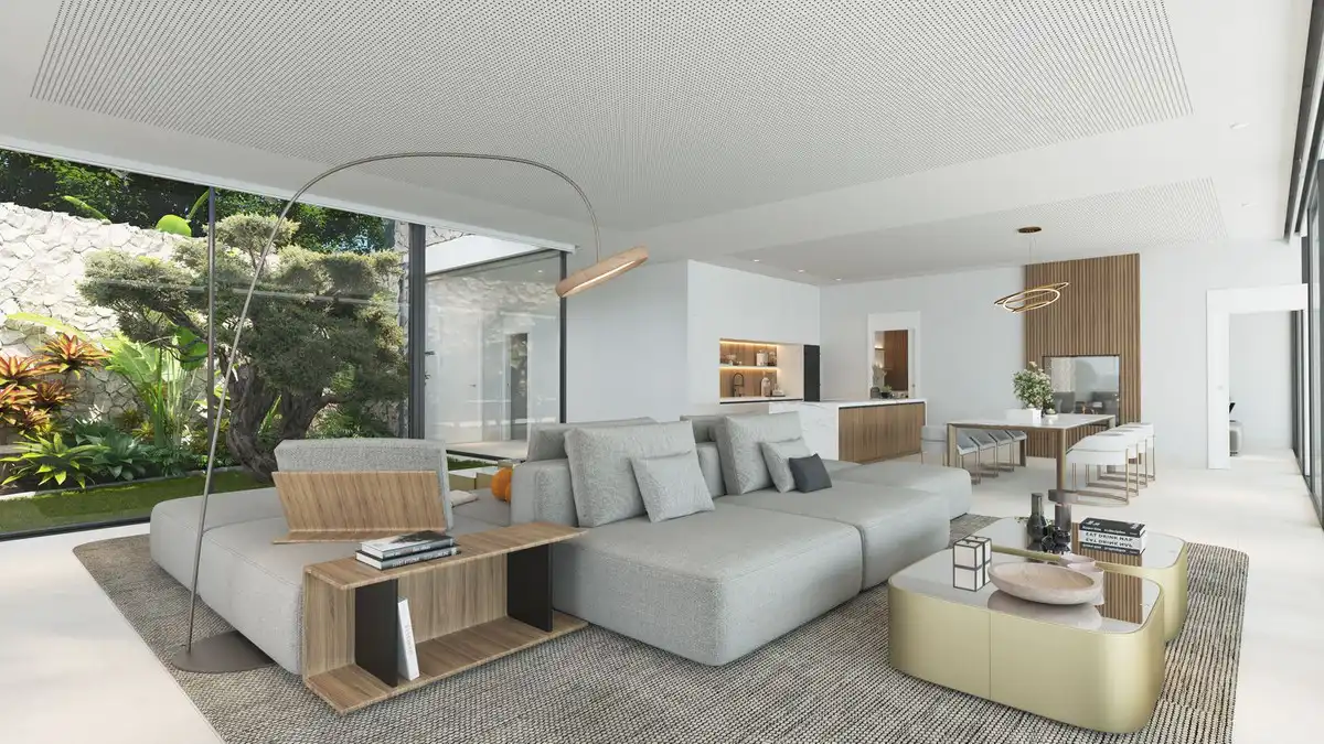 Sala de estar de Casa o chalet en venta en Benahavís con Aire acondicionado, Jardín privado y Terraza