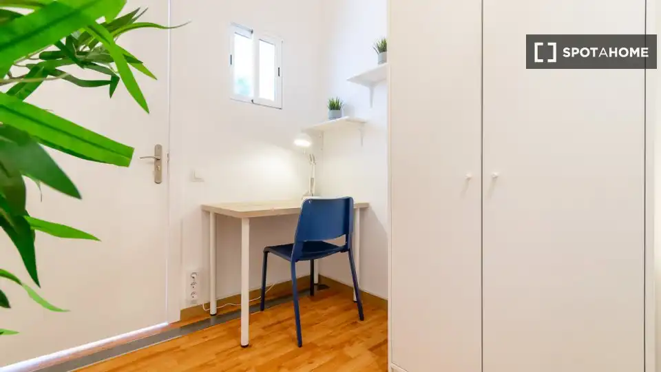 Habitación de Piso para compartir en Barcelona con Aire acondicionado, Calefacción y Amueblado