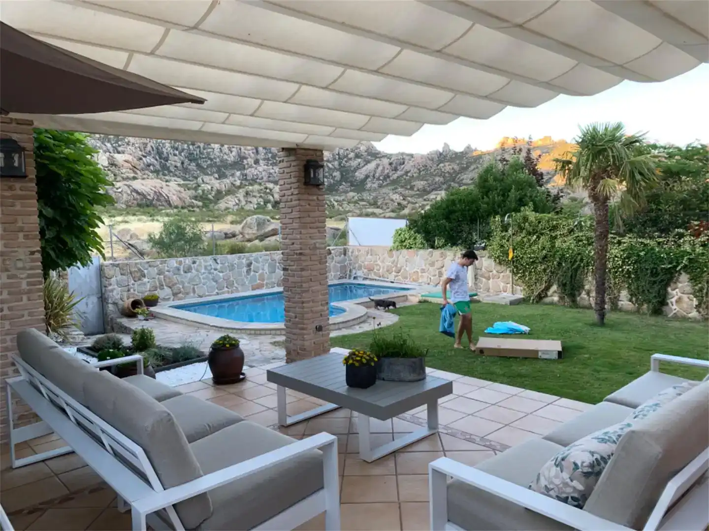Terraza de Casa o chalet en venta en Manzanares El Real con Aire acondicionado, Jardín privado y Trastero