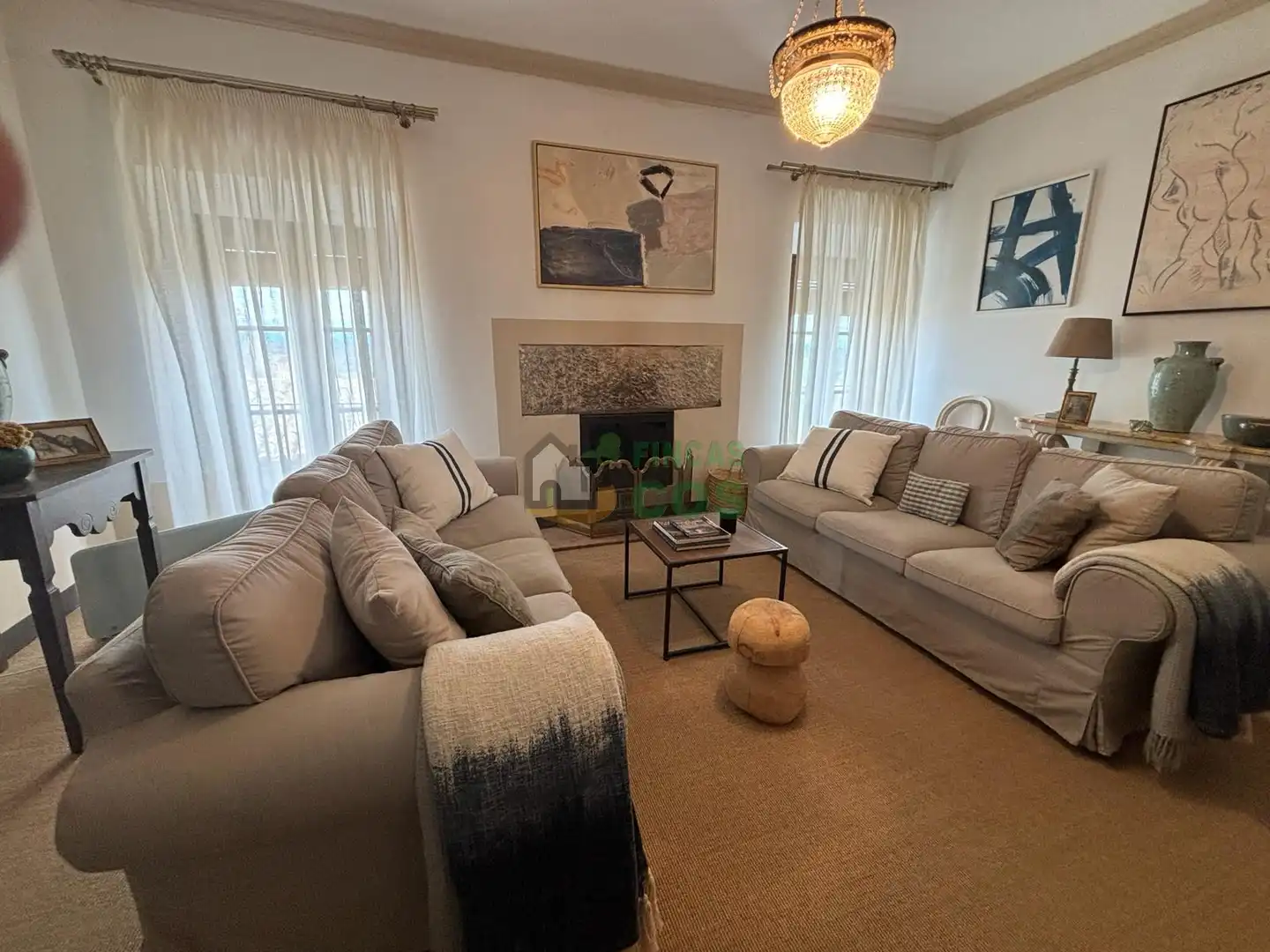 Sala de estar de Casa o chalet en venta en Cervera con Jardín privado, Terraza y Piscina