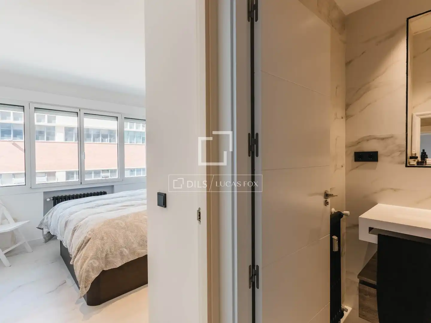 Bedroom of Flat for rent in Madrid  with Heating and Furnished