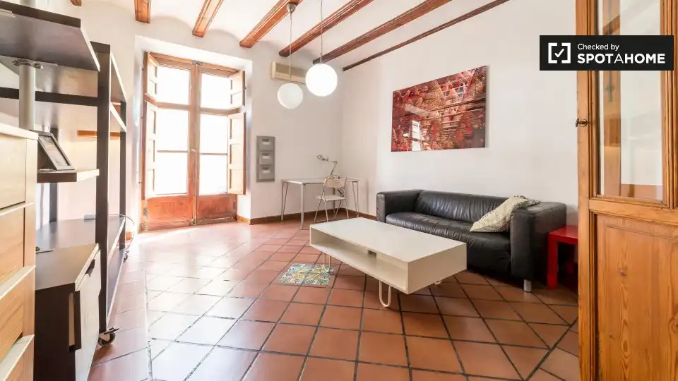 Wohnzimmer von Wohnung zur untervermieten in Valencia mit Klimaanlage, Heizung und Möbliert