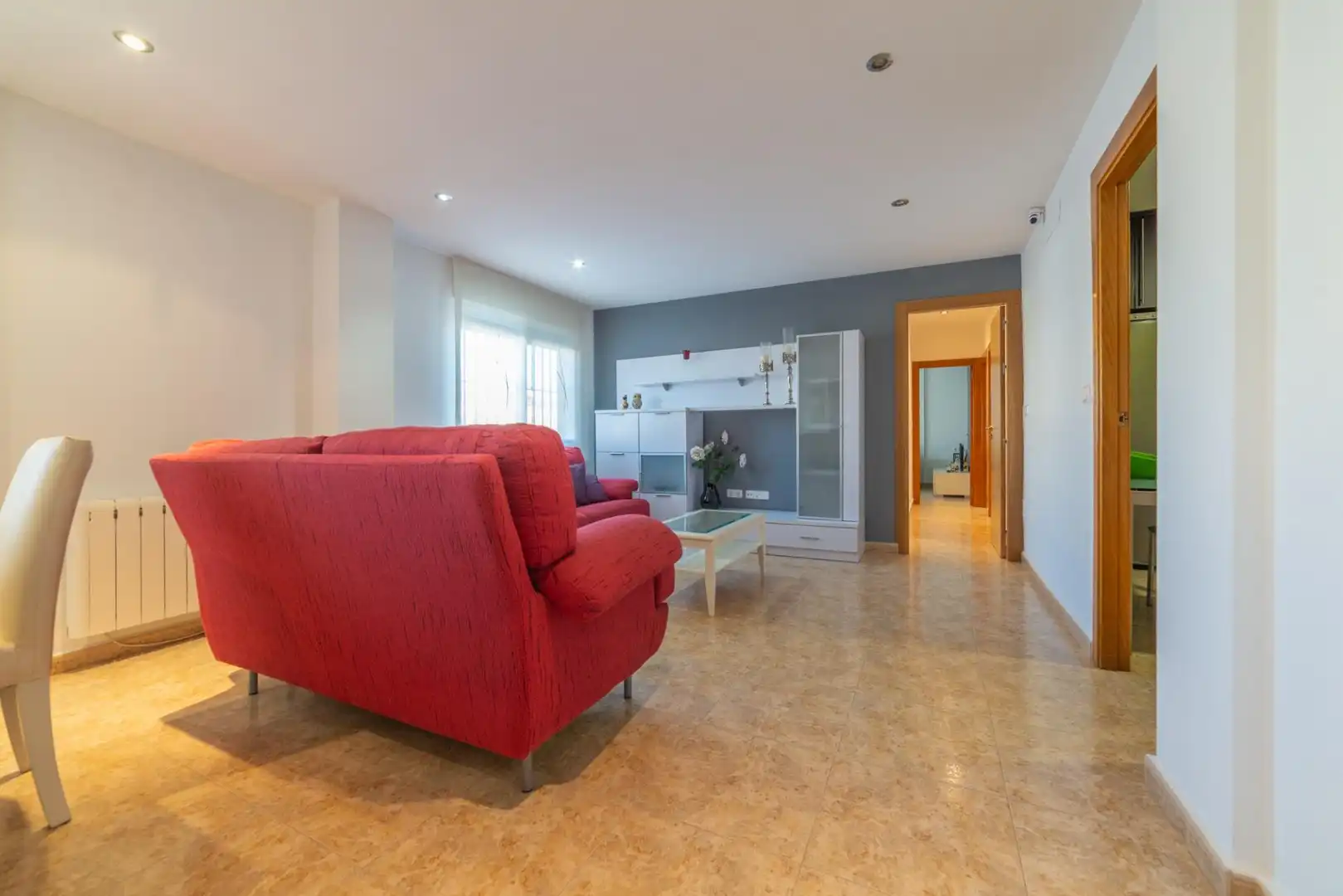 Sala d'estar de Planta baixa en venda en San Javier amb Terrassa, Moblat i Balcó