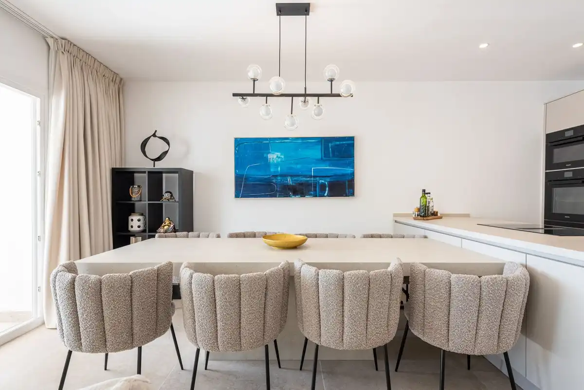 Dining room of Detached homes for sale in Marbella  with Air Conditioner, Terrace and Community pool